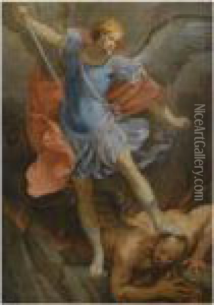 The Victorious Archangel Michael Oil Painting - Guido Reni