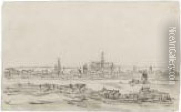 Panoramic View Of Haarlem Oil Painting - Jan van Goyen