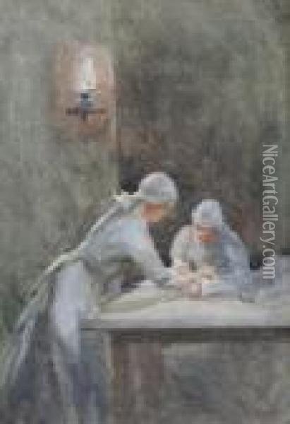 Surgery Oil Painting - Mildred Anne Butler