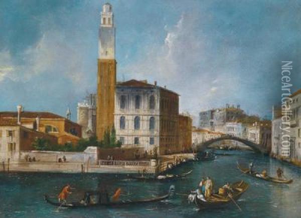 Il Canale Grande A Venezia Con Palazzo Labia E Cannaregio Oil Painting - Michele Marieschi