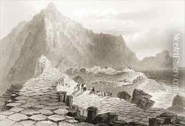 The Giant's Causeway, County Antrim, Ireland Oil Painting - William Henry Bartlett