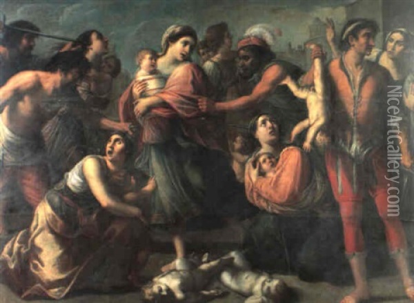 The Massacre Of The Innocents Oil Painting - Francesco de Rosa