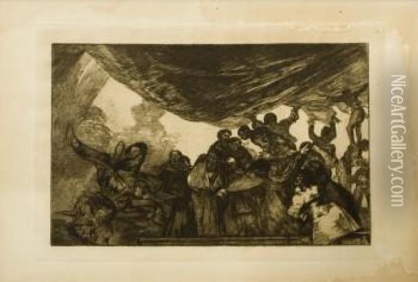 Disparate Claro Oil Painting - Francisco De Goya y Lucientes