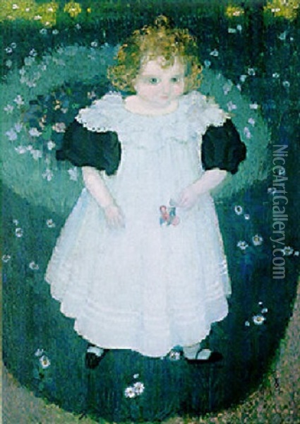Portrait De Jacqueline Fontaine, Enfant Oil Painting - Maurice Denis