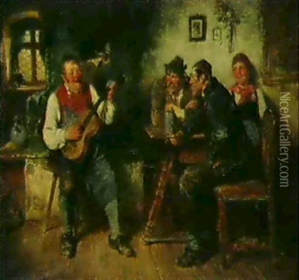 Der Singende Wirt Oil Painting - Hugo Wilhelm Kauffmann