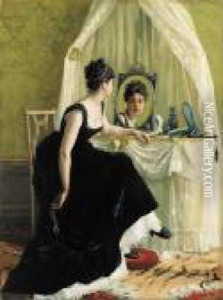 Vanity Oil Painting - Gustave Leonhard de Jonghe
