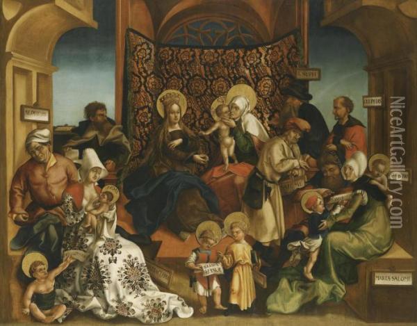 The Holy Kinship Oil Painting - Jorg the Elder Breu