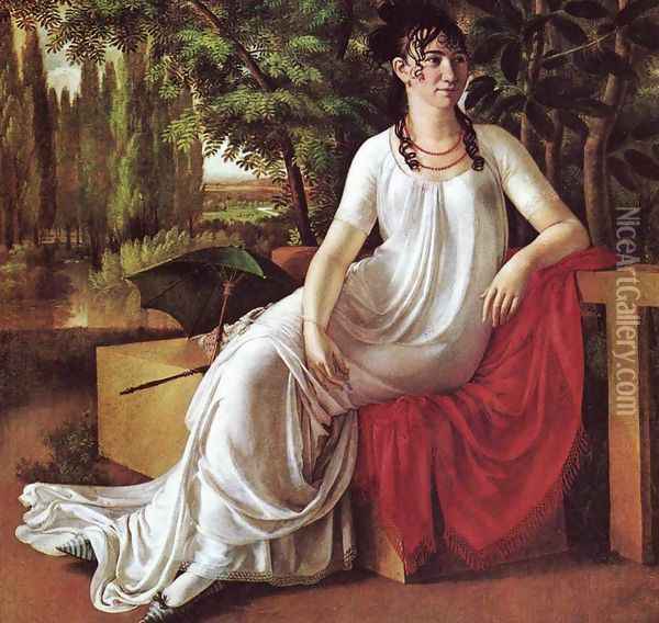Portrait of Wilhelmine Cotta 1802 Oil Painting - Christian Gottlieb Schick