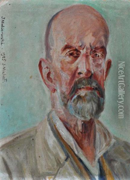 Self Portrait Oil Painting - Jacek Malczewski
