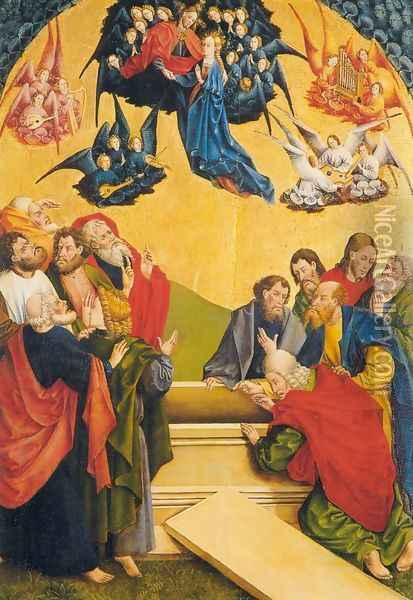 Assumption of the Virgin before 1457 Oil Painting - Johann Koerbecke