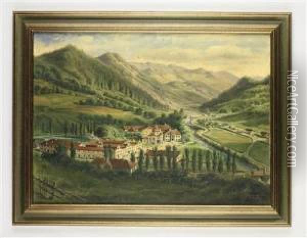 Ansicht Einer Klosteranlage Oil Painting - Carl Von Zellenberg