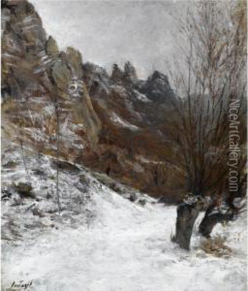 Chemin Dans Les Montagnes Oil Painting - Pericles Pantazis