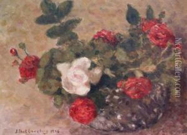 Roses Oil Painting - Joseph Eliot Enneking