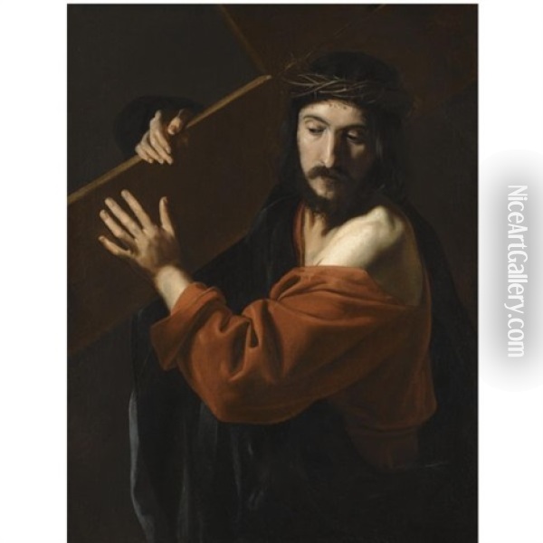 Christ Carrying The Cross Oil Painting - Nicolas Tournier