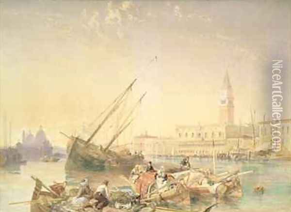 The Grand Canal Venice Oil Painting - James Duffield Harding
