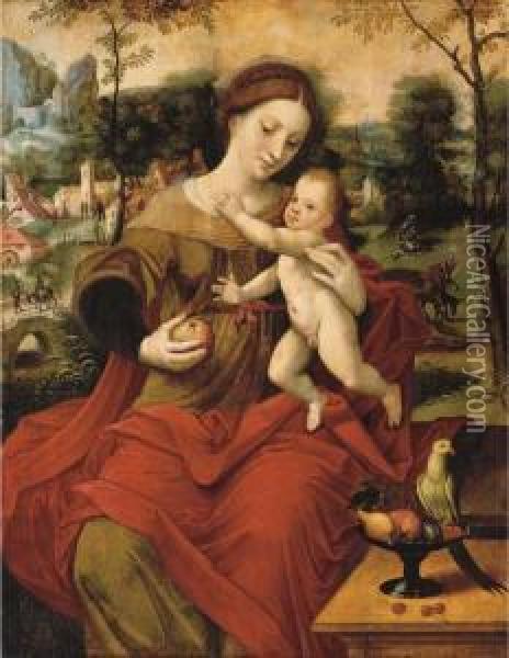 The Virgin And Child, The Rest On The Flight Into Egyptbeyond Oil Painting - Italian Unknown Master