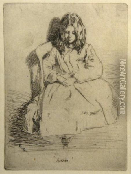 Annie Seated Oil Painting - James Abbott McNeill Whistler