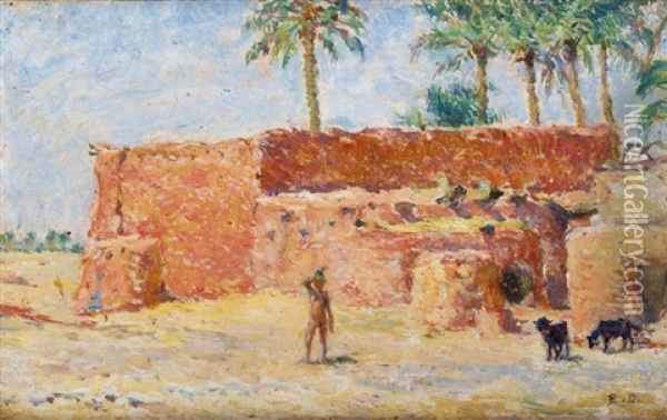 Jeune Garcon A L'oasis Oil Painting - Alphonse Etienne Dinet