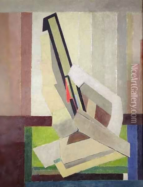 Vorticist Composition Oil Painting - Lawrence Atkinson
