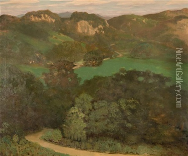 Hills Outside Los Angeles Oil Painting - Everett Lloyd Bryant