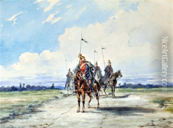 Soldato A Cavallo Oil Painting - Francesco Mancini