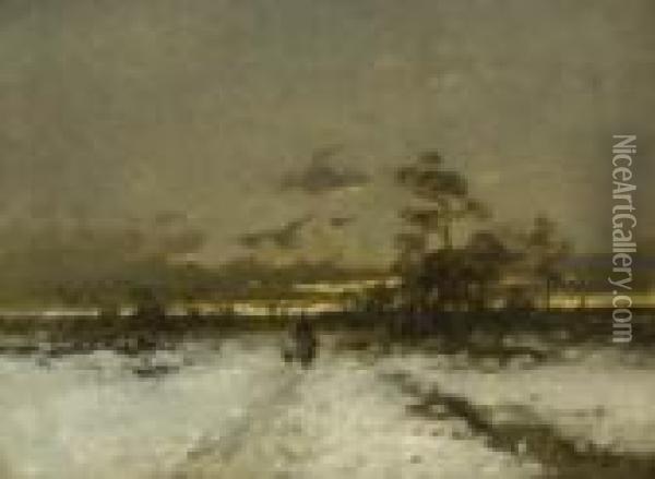 Winterliche
 Moorlandschaft Oil Painting - Anton Windmaier