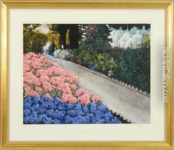 Monet's Garden Oil Painting - John Murphy