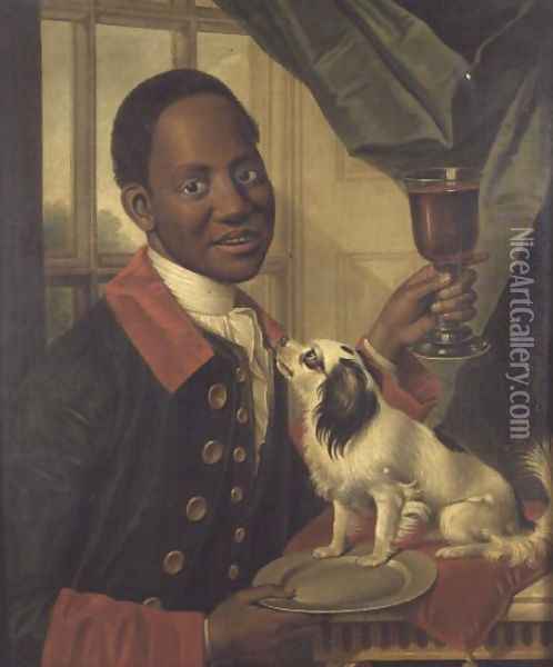 A Black Servant c.1770 Oil Painting - Anonymous Artist