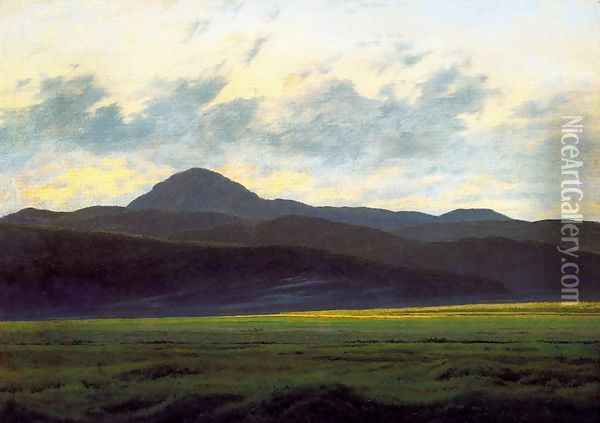 Landscape in the Riesengebirge Oil Painting - Caspar David Friedrich