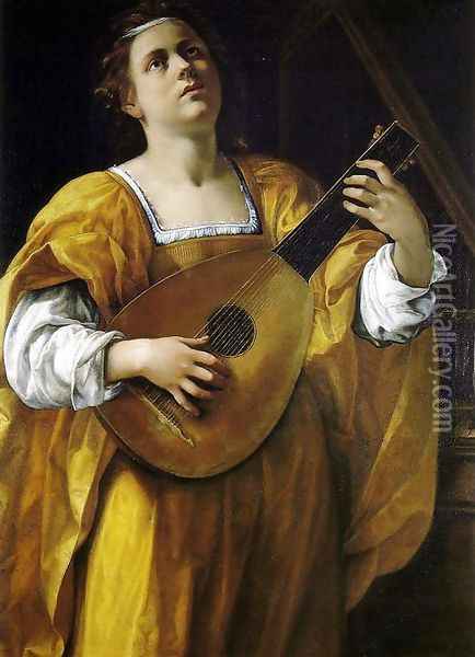 Saint Cecilia Oil Painting - Artemisia Gentileschi