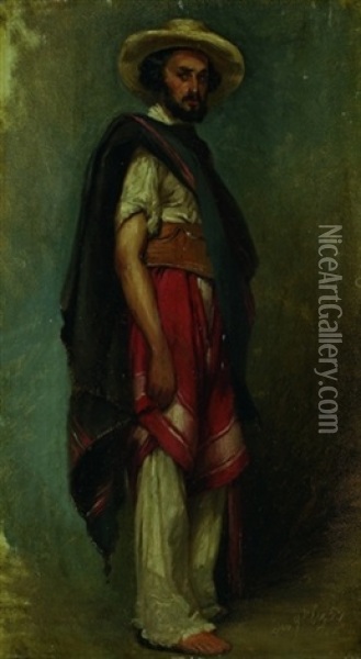Portrat Eines Sudamerikanischen Gauchos Oil Painting - Johann Moritz Rugendas