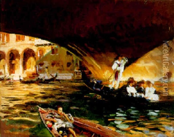 The Rialto Oil Painting - John Singer Sargent