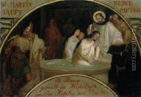 Szene Aus Dem Leben Des Heiligen Martin Oil Painting - Joseph Kessler
