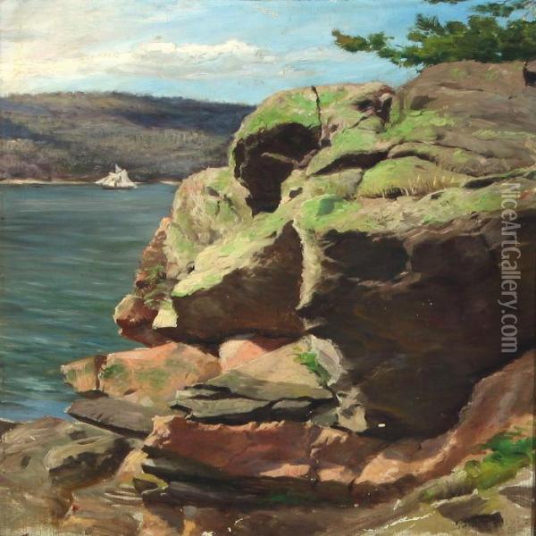 Summer Landscape From Bastad, Sweden Oil Painting - Paul-Gustave Fischer