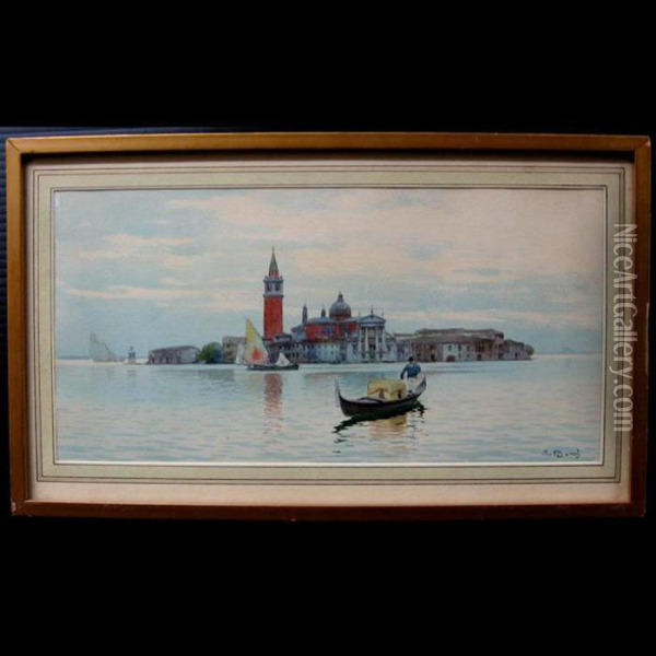 Venice Scene Oil Painting - Emilio Boni