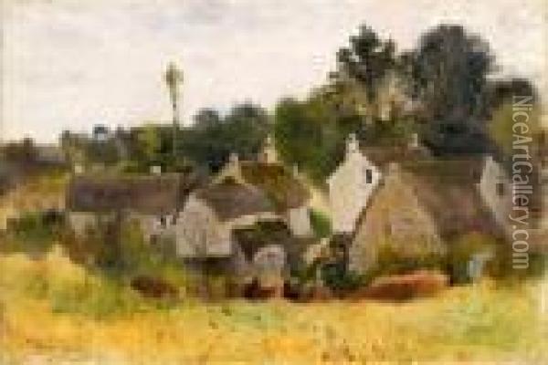 Le Village Oil Painting - Federico Rossano