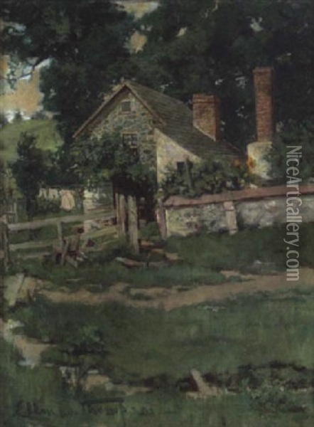Sexton's House-chadds Ford Oil Painting - Ellen Bernard Thompson Pyle