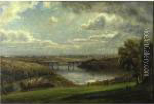 View Of Philadelphia Oil Painting - Edmund Darch Lewis
