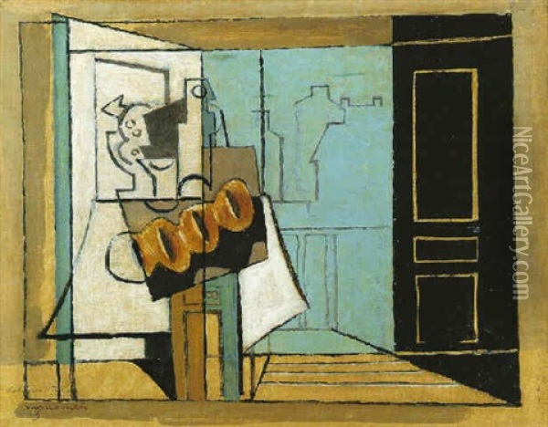 Lundi Oil Painting - Louis Marcoussis