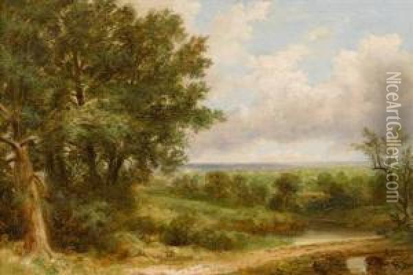 Jones Meadow, Philadelphia Oil Painting - William Russell Smith