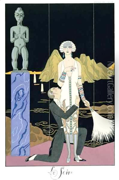 Night Oil Painting - Georges Barbier