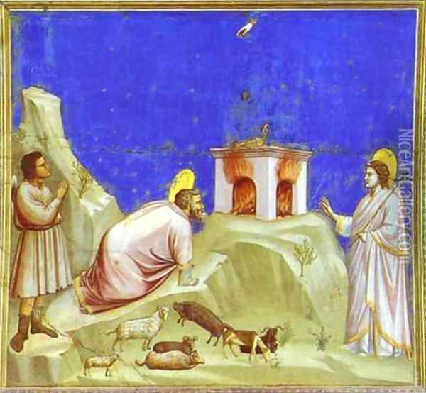 The Sacrifice Of Joachim 1302-1305 Oil Painting - Giotto Di Bondone