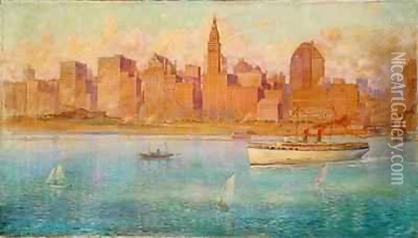 Lake Front, Chicago Oil Painting - Harold Harrington Betts