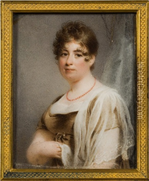 Damenportrat Oil Painting - Thomas Hargreaves