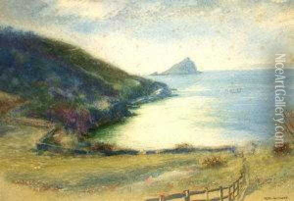 Rba Roi -- Coastal Scene; Watercolour, Signed, 17x24.5cm Oil Painting - Robert Borlase Smart