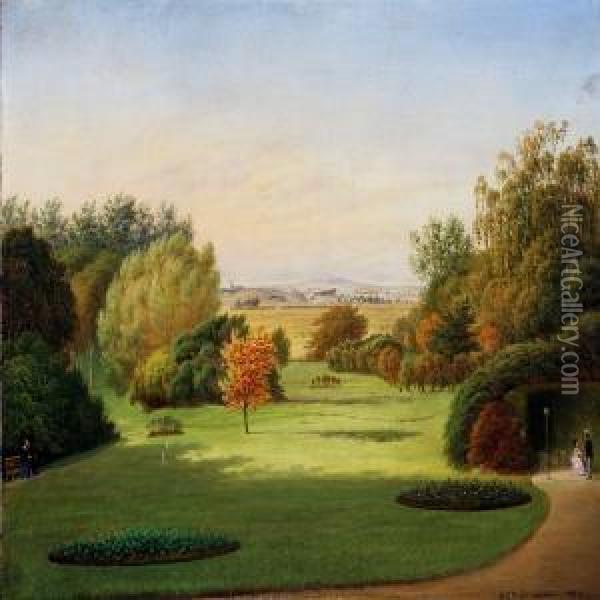 Park Scenery Oil Painting - Niels Gronbek Rademacher