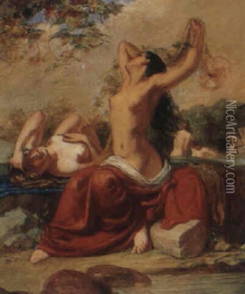 The Bathers Oil Painting - William Etty