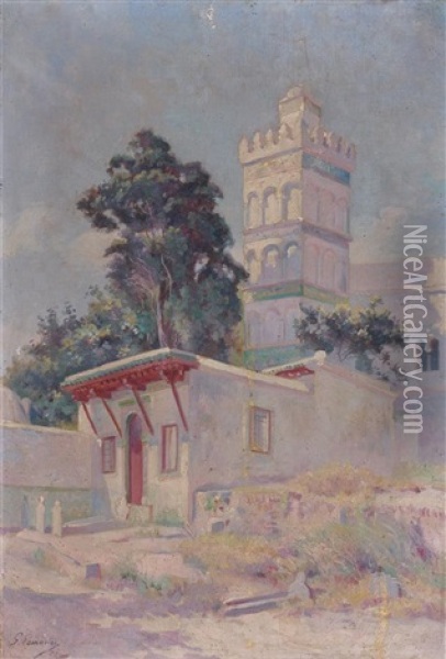 Mosquee De Sidi Abderramhan, Alger Oil Painting - Gustave Lemaitre