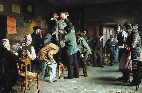 Le Bain de Pieds Inattendu 1895 Oil Painting - Remy Cogghe