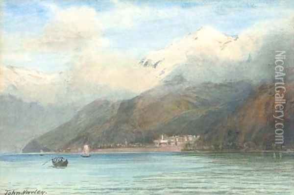 On Lake Como Oil Painting - John Jnr. Varley